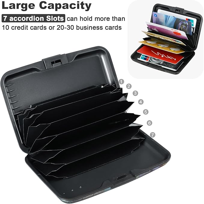 ELFISH Mini RFID Aluminum Wallet Credit Cards Holder Business Card Case Metal - Image 5
