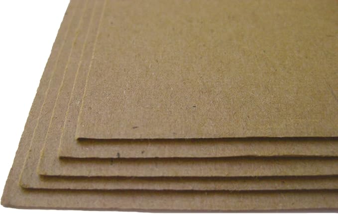 50 Sheets Chipboard 40pt (Point) 4.25 X 5.5 Inches Medium Weight One Fourth Letter Size .040 Caliper Thickness Cardboard Craft and Packing Brown Kraft Paper Board-DeskLoop Office