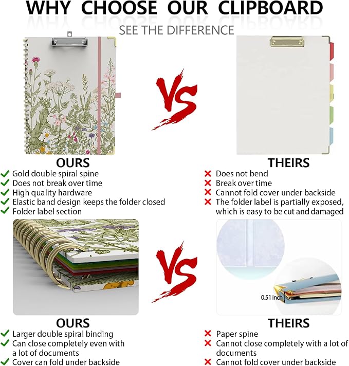 Clipboard Folder with Notepad Refillable Lined - Image 5