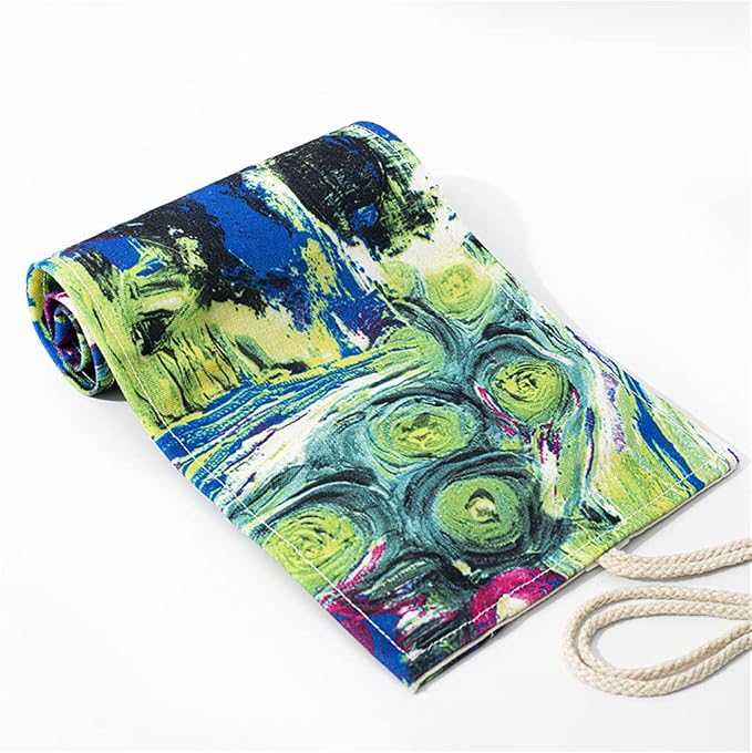 DIYOMR 24/36/72 Slots Pencil Wrap Roll Up Bag, Artist Colored Roll - Image 3