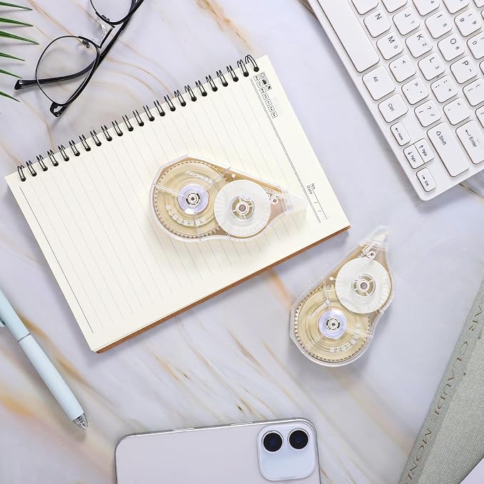 4 Pieces 100 Ft Long Correction Tape, Tear-Resistant Beige Correction Tape - Image 7