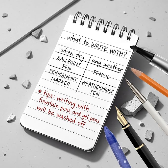 Thboxes 6 Pack Waterproof Pocket Notebook - Image 3