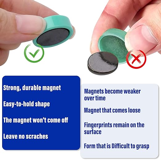 40 Pack Small Fridge Magnets,20MM Colorful Round Magnets for Whiteboard, 8 Colors Refrigerator Magnet,Small Cute Magnet for Decorative Locker Kitchen Office-DeskLoop Office