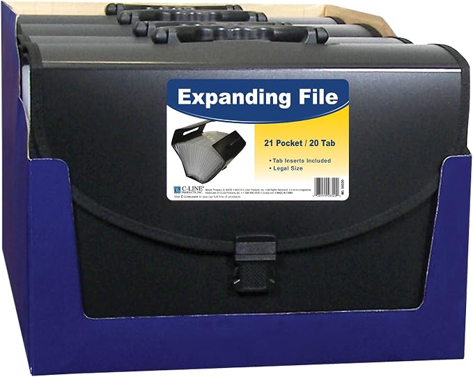 C-Line 21-Pocket Poly Expanding File - Image 5