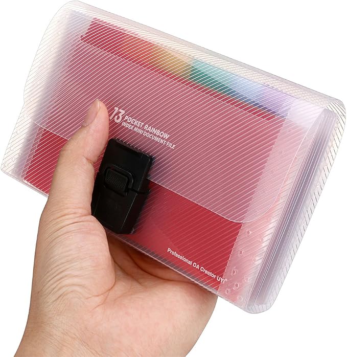 BTSKY 13 Pocket Accordian File Organizer- Plastic Wallet - Image 3