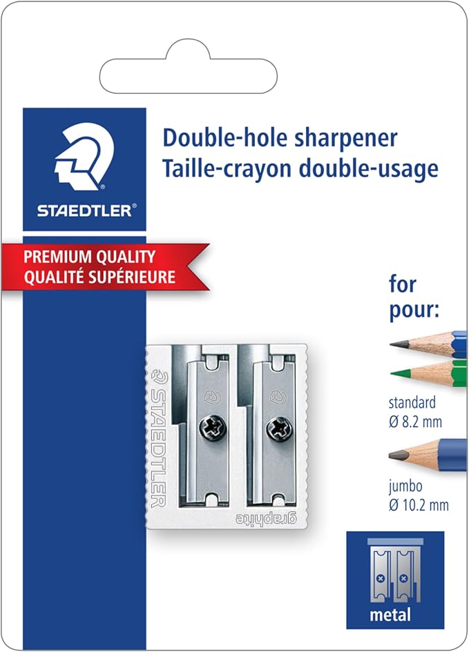 STAEDTLER Metal Double-Hole Pencil Sharpener - Image 2