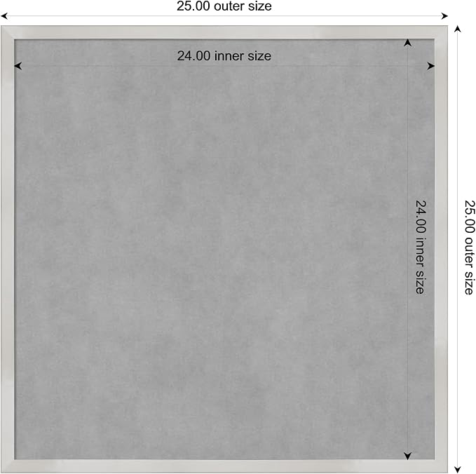 Amanti Art Silver Framed Magnetic Board 25x25 Medium Vision Board - Image 3