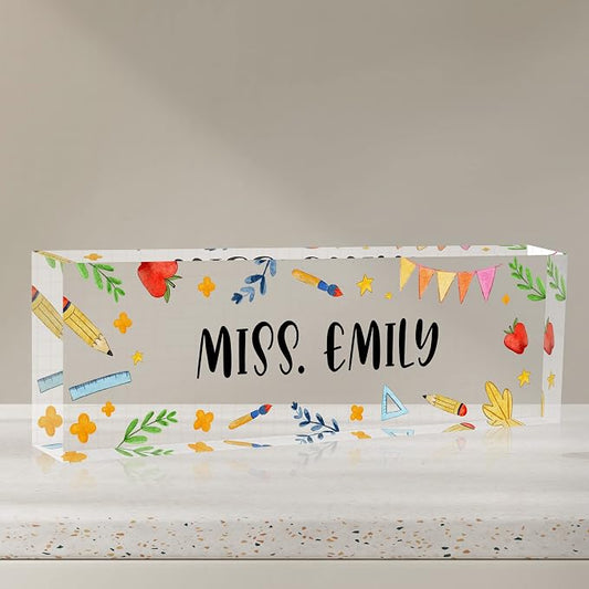 Teacher Office Desk Name Plate Personalized, Custom Name Plates by SalaGraphics