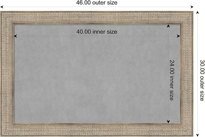 Amanti Art Silver Framed Magnetic Board 30x46 Large Vision Board - Image 4