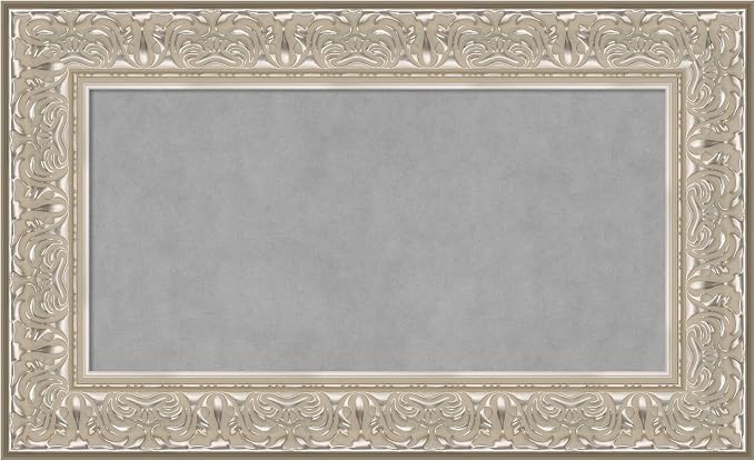 Amanti Art Silver Framed Magnetic Board 19x31 Small Vision Board by AmantiArt