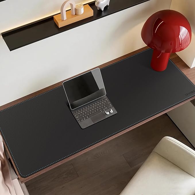 CENNBIE Leather Desk Mat Large, 43.6" x 23.6" Desk Pad Blotter Protector - Image 2