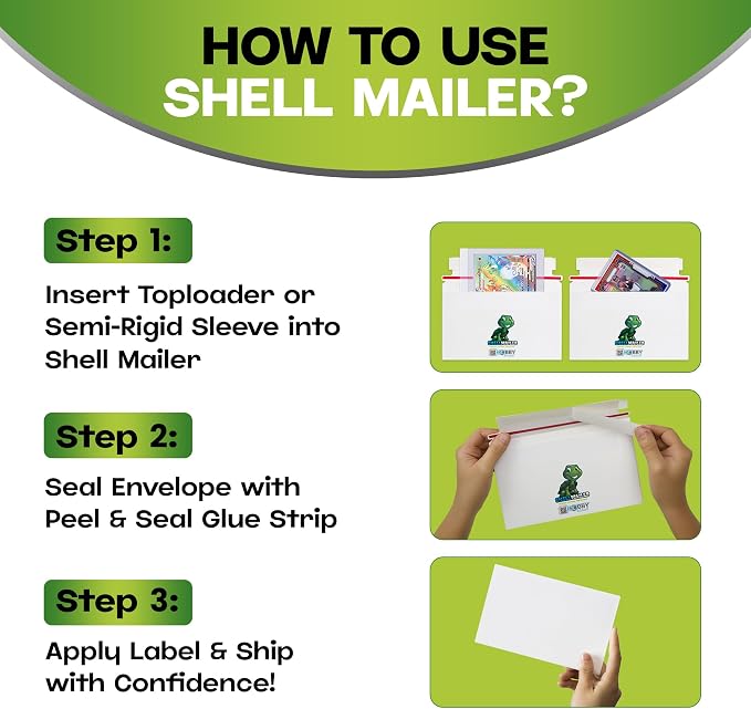 50 Pack Shell Mailer Trading Card Envelopes by Hobby Armor, Perfect Sized - Image 6