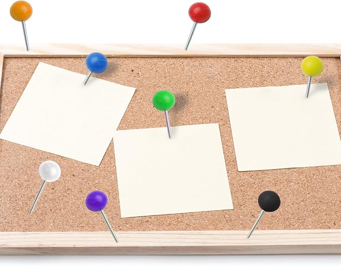 500Pcs White Map Pins, 1/8 Inch Map Tacks, Round Ball Head Map Push Pins - Image 4