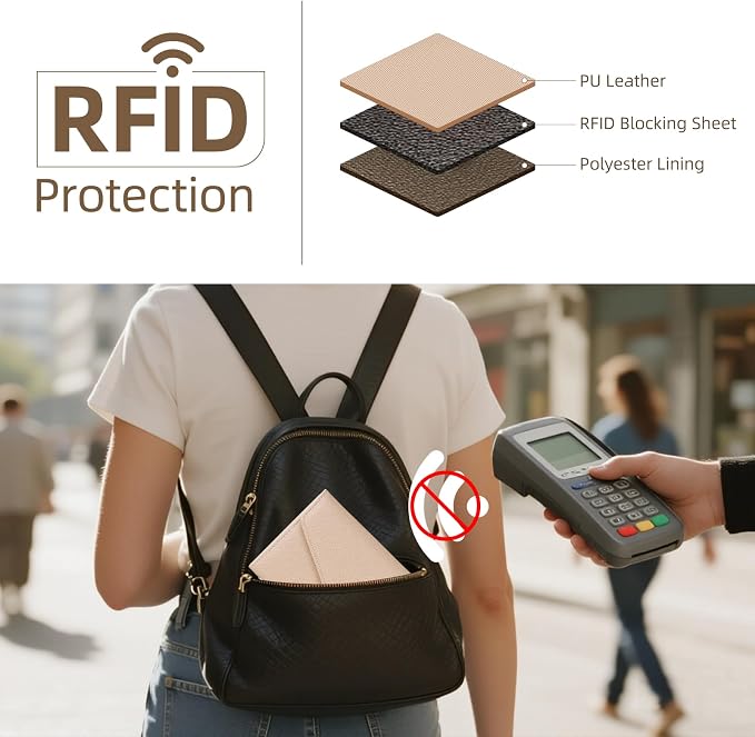 ZOPPEN Mulit-purpose Rfid Blocking Passport Holder Travel Wallet Passport and - Image 6