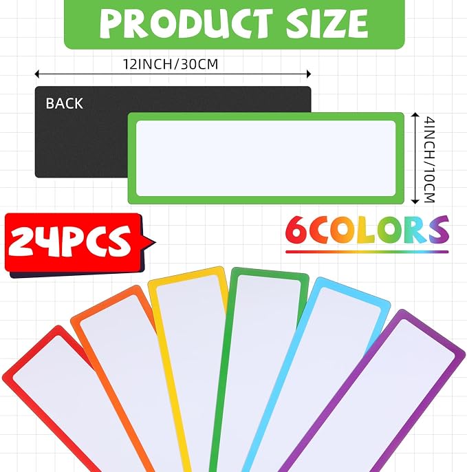 24 Pcs Large Magnetic Dry Erase Labels - Image 2