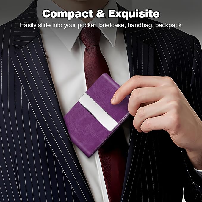 Business Card Holder for Women or Men, Business Card Case - Image 2