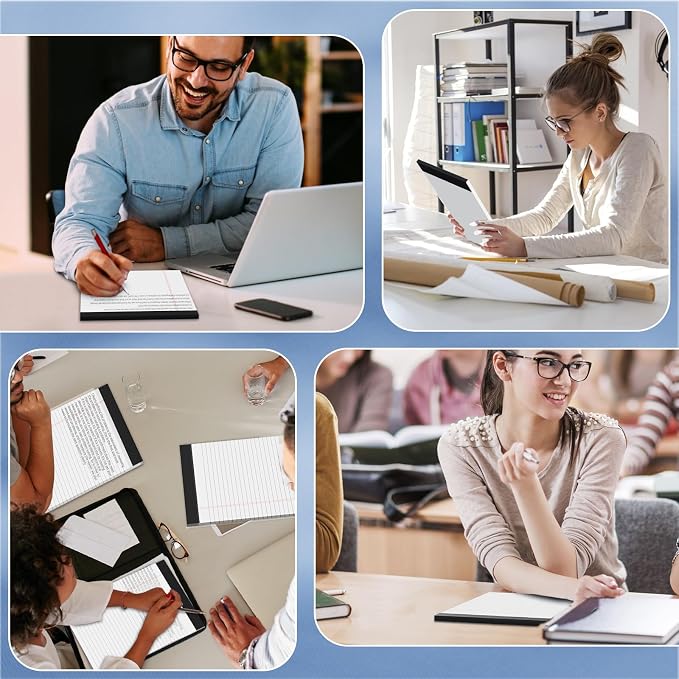 Legal Pads 8.5 x 11, Writing Paper Tablets 8-1/2 x 11, 6 Pack White Note Pads - Image 6