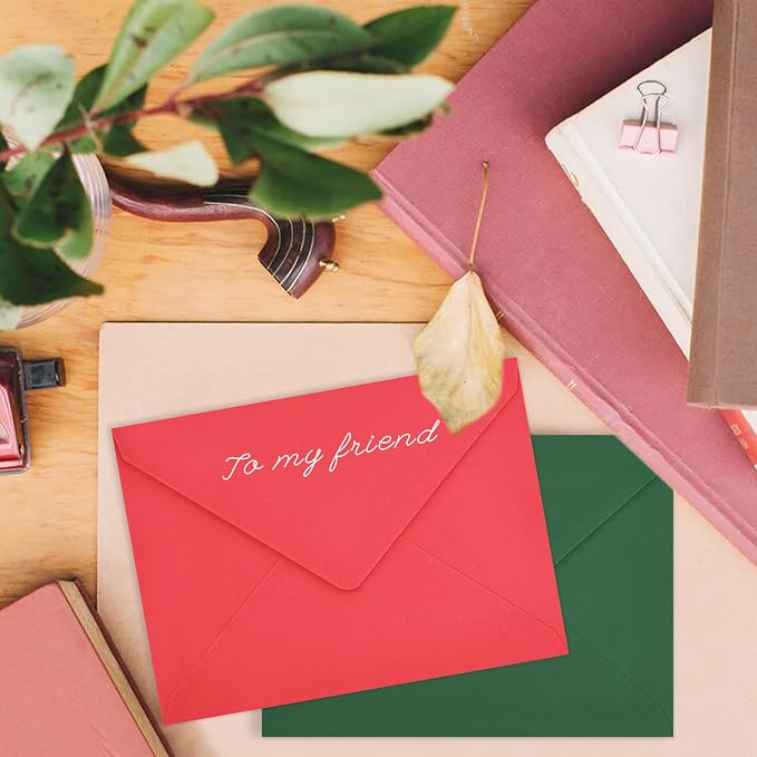 200 Pack Christmas A7 Envelopes, 5.24 x 7.24 in Envelopes - Image 2
