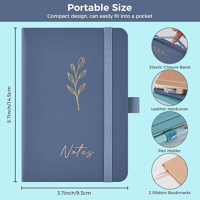 NIRMIRO 3 Pack Small Pocket Journaling Notebooks - Image 2