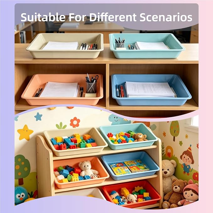 12Pcs Letter Size Flat Storage Tray Organizer Bin - Image 6