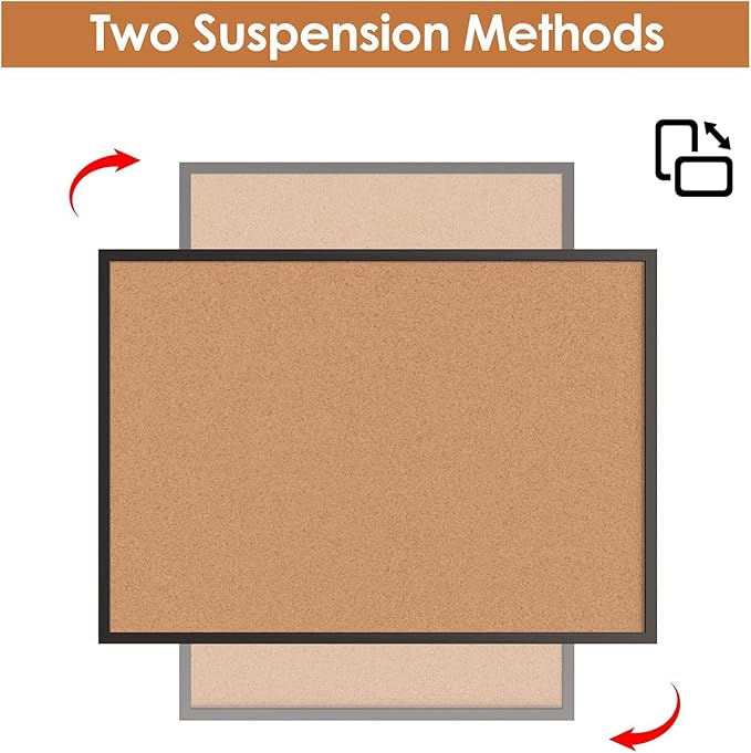 Cork Board Bulletin Board 24“ x 18”, Office Board - Image 6