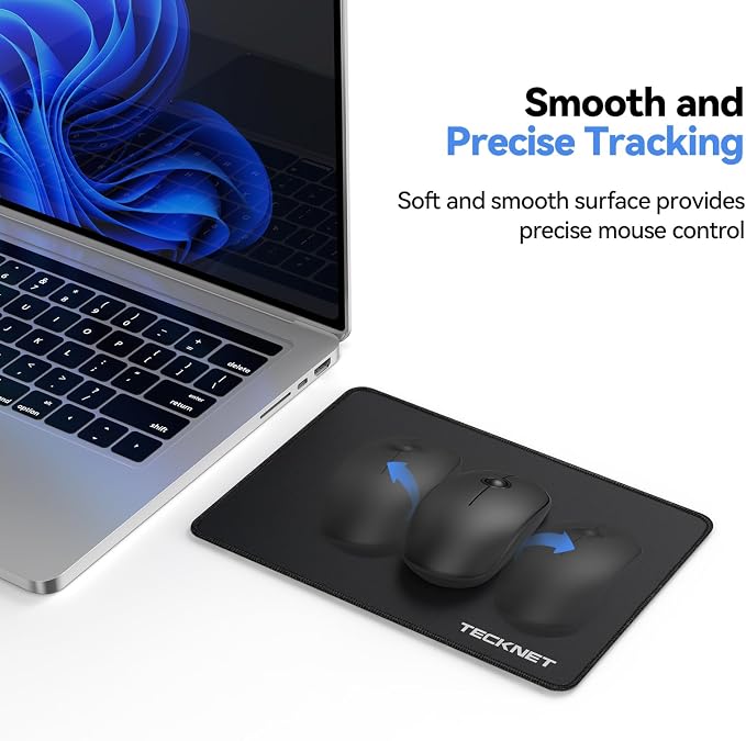 TECKNET 2 Pack Mouse Pad with Anti-fray Stitchin, Waterproof Surface & Non-Slip - Image 5