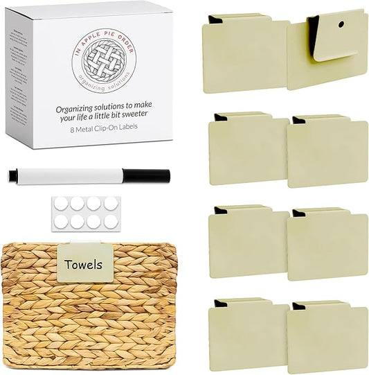 Labels for Storage Bins | Metal Storage Bin Clips by InApplePieOrder