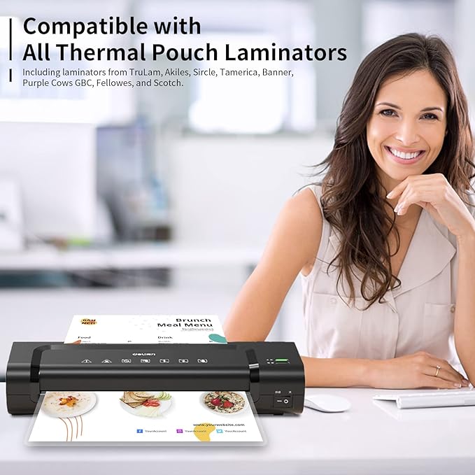 5 mil Thermal Laminating Sheets 500 Packs, 9” x 11.5” Clear Laminating Pouches Holds 8.5 x 11 Inch Sheet, Letter Size Lamination Paper for Laminator - Rounded Corner-DeskLoop Office