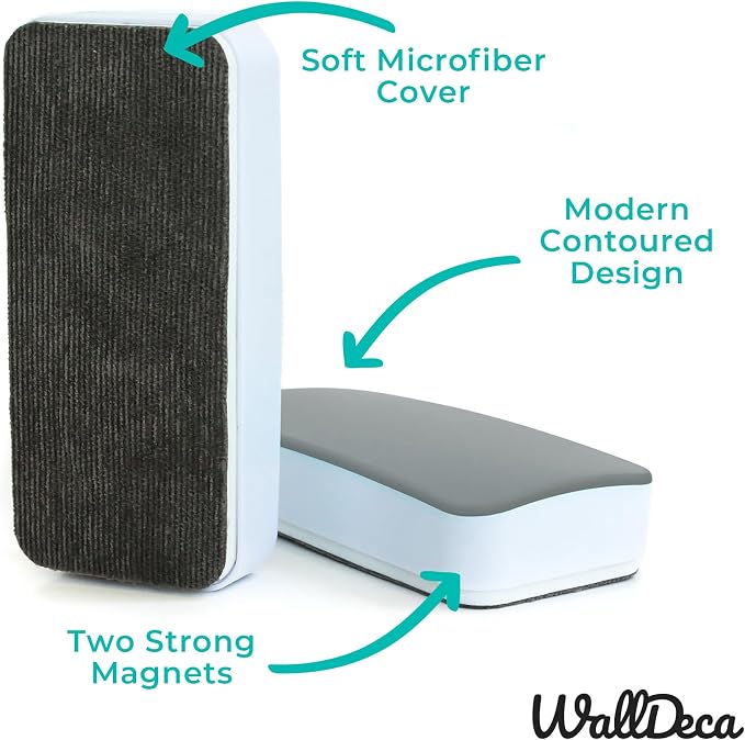 WallDeca Dry Eraser, Felt Bottom Surface Whiteboard Cleaner, Dry Wipe Board - Image 3