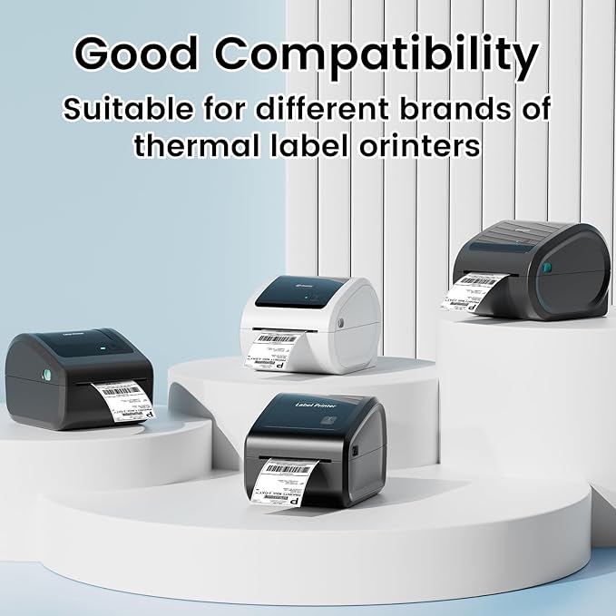 4x6 Thermal Shipping Label, Shipping Address Labels (2 Rolls of 500 4x6 Roll Labels) - Compatible with Nelko, JADENS, beeprt, ASprink, Rollo, Zebra, Omezizy and Other Thermal Printers-DeskLoop Office