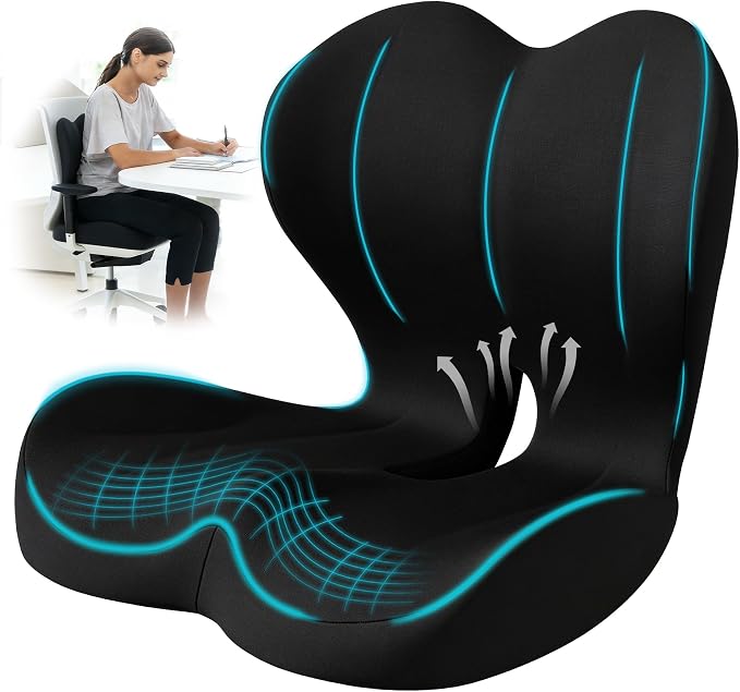 Seat Cushion for Office Chair and Car, Lumbar Support Pillow for Office Chair by Unknown