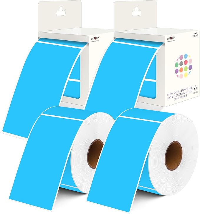 PARLAIM 3x5 inch Rectangle Color Code Stickers by PARLAIM