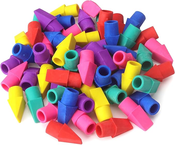 Tamaki 60 Pack Erasers for Pencils, Pencil Top Erasers Cap Erasers, Toppers - Image 2