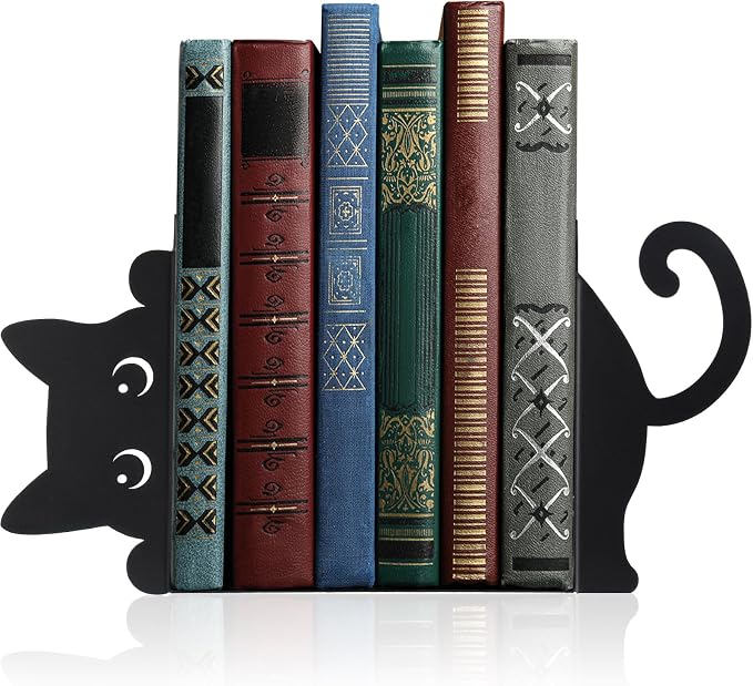 Geelin Peeping Cat Metal Bookends Set of 2 Cute Book Ends by Geelin