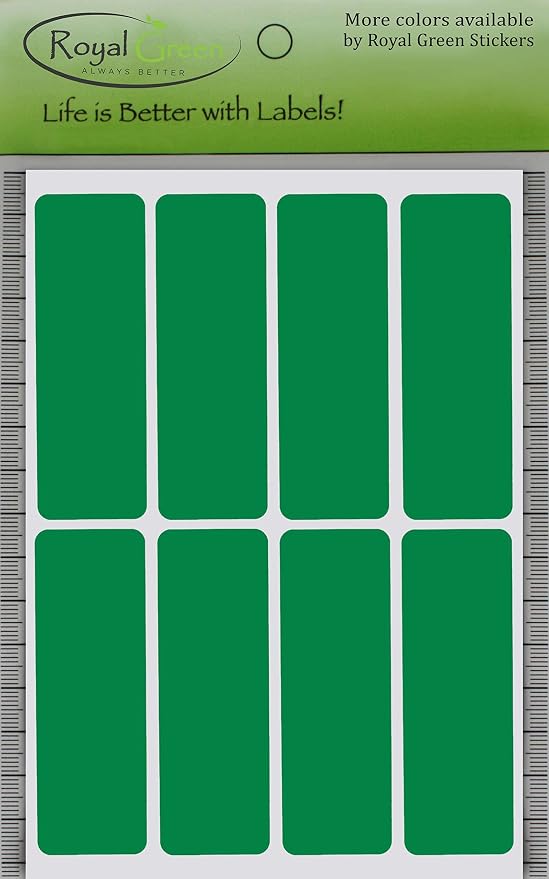 Royal Green Rectangular Stickers Color Coded Write on Labels - Image 7