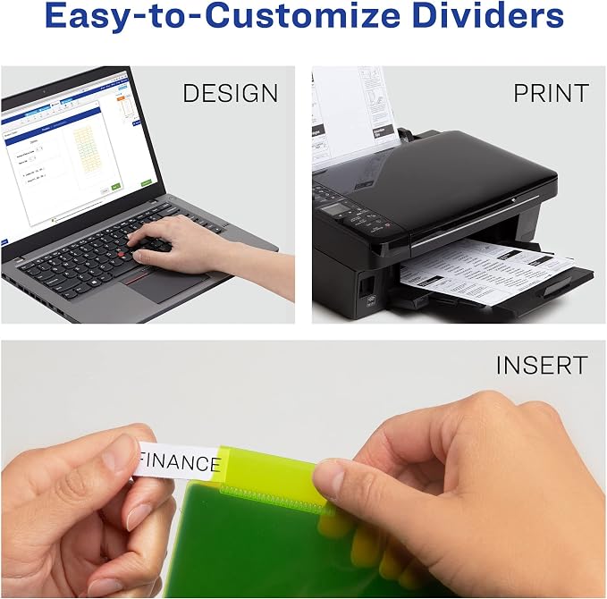 Avery Dividers for 3 Ring Binders, 8-Tab Plastic Binder Dividers Insertable Big - Image 7
