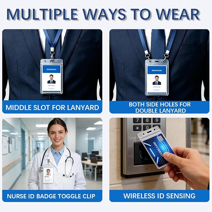 20 Pcs Clear Vertical ID Badge Holder - Image 5