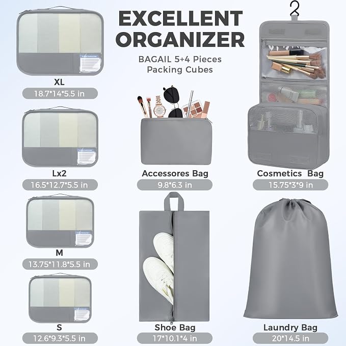 BAGAIL 9 Set Packing Cubes - Image 3
