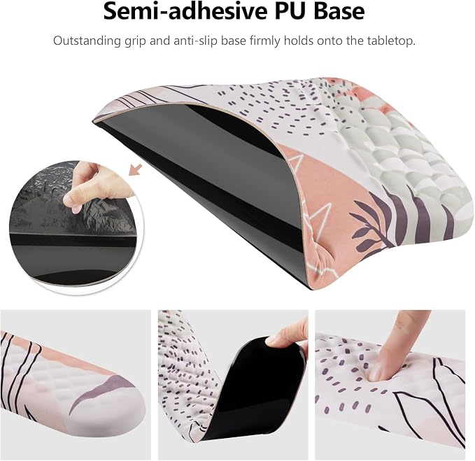 Mouse Pad Wrist Support, 2 in1 Keyboard Wrist Rest+ Ergonomic Mouse Pad - Image 4