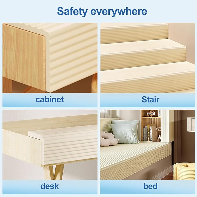 Edge Protector, Baby Proofing Baby Edge Protector Strip Safety, Soft Rubber - Image 6