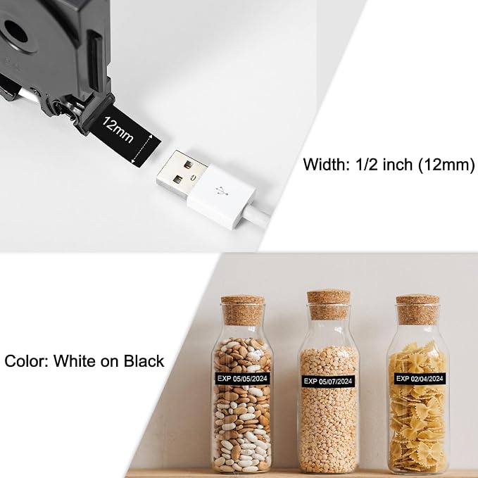 Labelife Label Maker Tape Black Replacement - Image 3