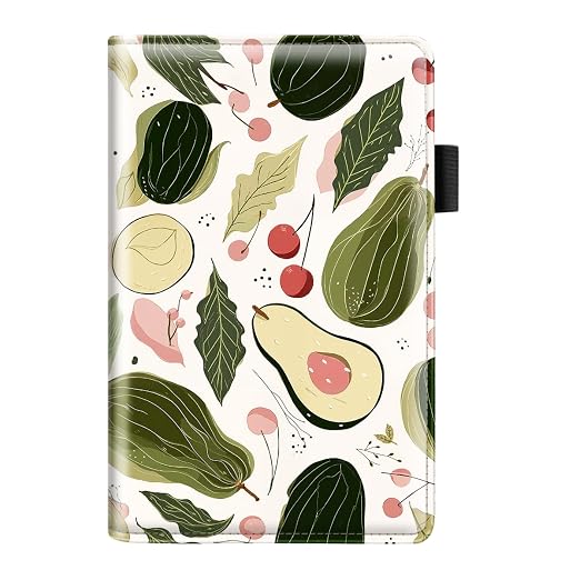Cute Server Book for Waitress Waiter, Avocado Pattern | Leather, Zipper Closure - Image 8