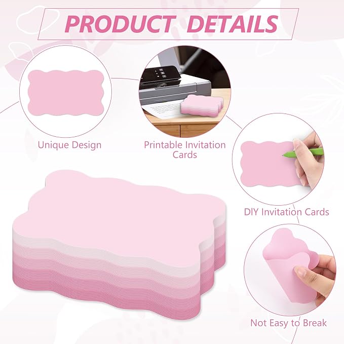 Whaline 150 Pack Pink Index Cards 3 x 5 Inch Colored Cardstock Flashcard 5 - Image 3