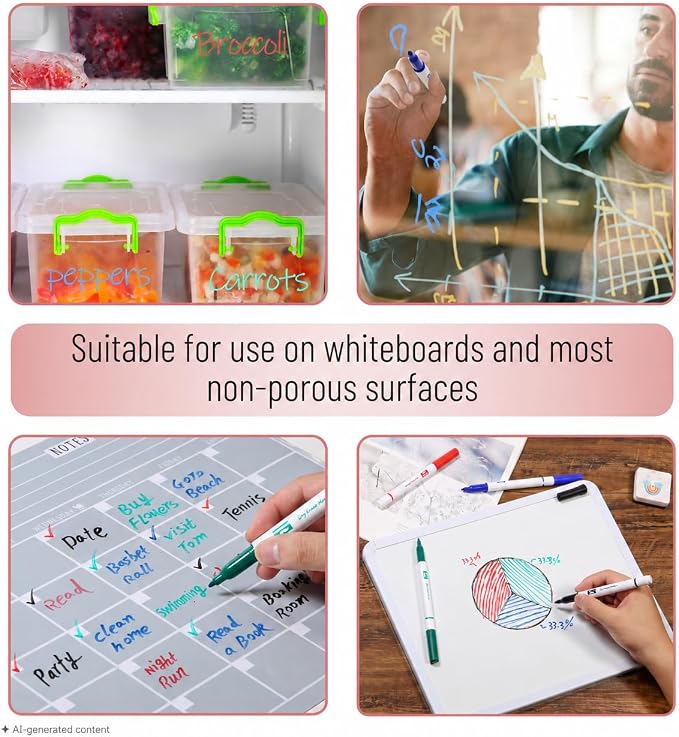 Mr. Pen- Dry Erase Markers, 4 Pack, Fine Tip | Dry Erase Whiteboard Markers - Image 4
