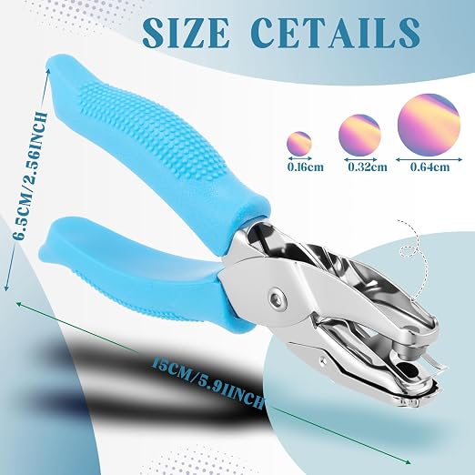 Zonon 3 Pcs Hole Punch Shapes Single Hole Paper Punchers - Image 2