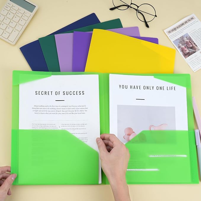 EOOUT 100pcs Plastic Folders - Image 6