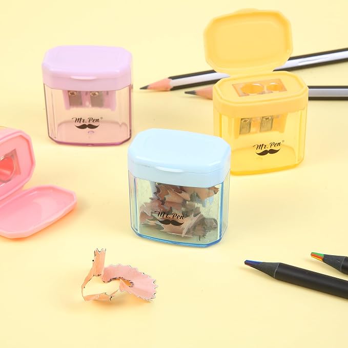 Mr. Pen- Manual Pencil Sharpener, 6 Pack, Dual Holes | Compatible - Image 6