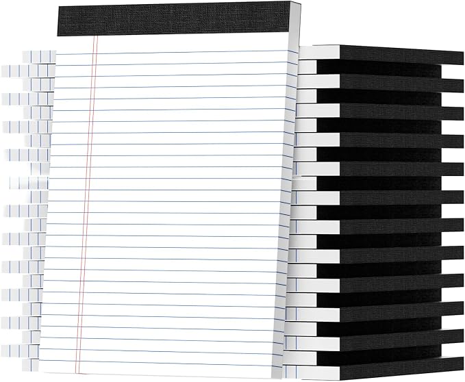 Legal Pads 8.5 X11, Narrow Ruled Notepads, 24 Pack, 50 Sheet/Pad, Tear Off by Glyanlee