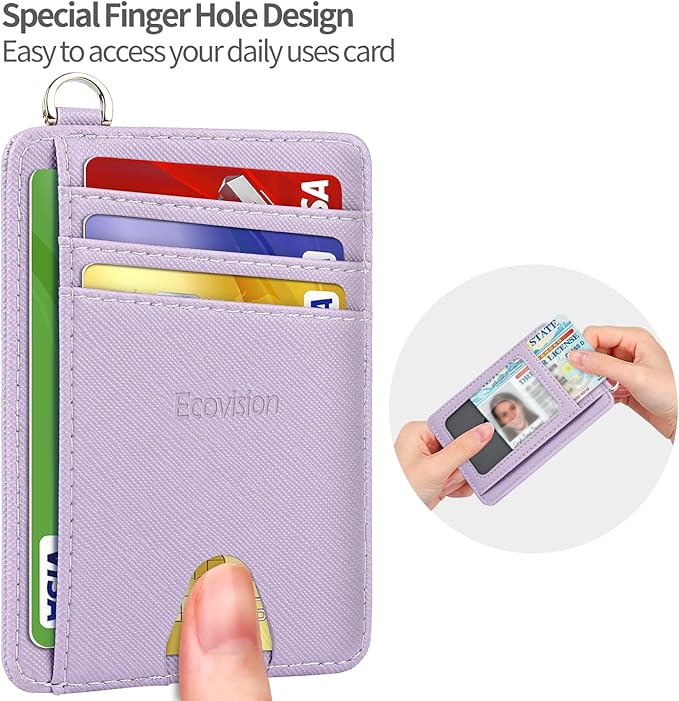 Slim Minimalist Front Pocket Wallet, RFID Blocking Credit Card Holder Wallet - Image 7