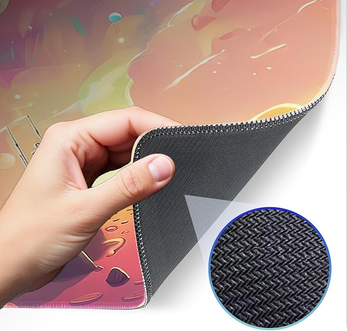 Gaming Mouse Pad, Non-Slip Rubber Band Stitched Edge, Astronaut Planet Space - Image 4